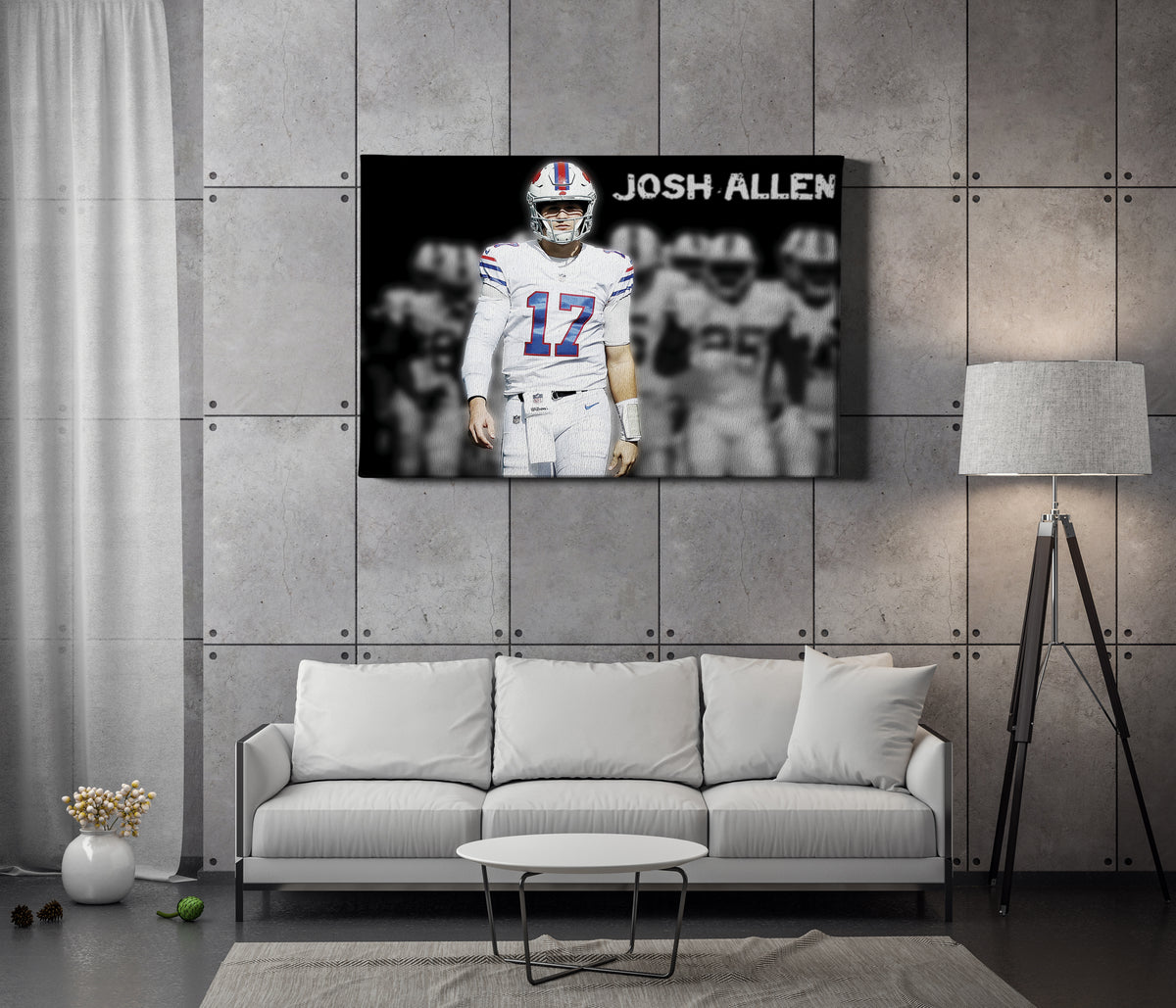 Josh Allen 17 Play In The Snow Buffalo Bills NFL Home Decor Poster Canvas -  REVER LAVIE