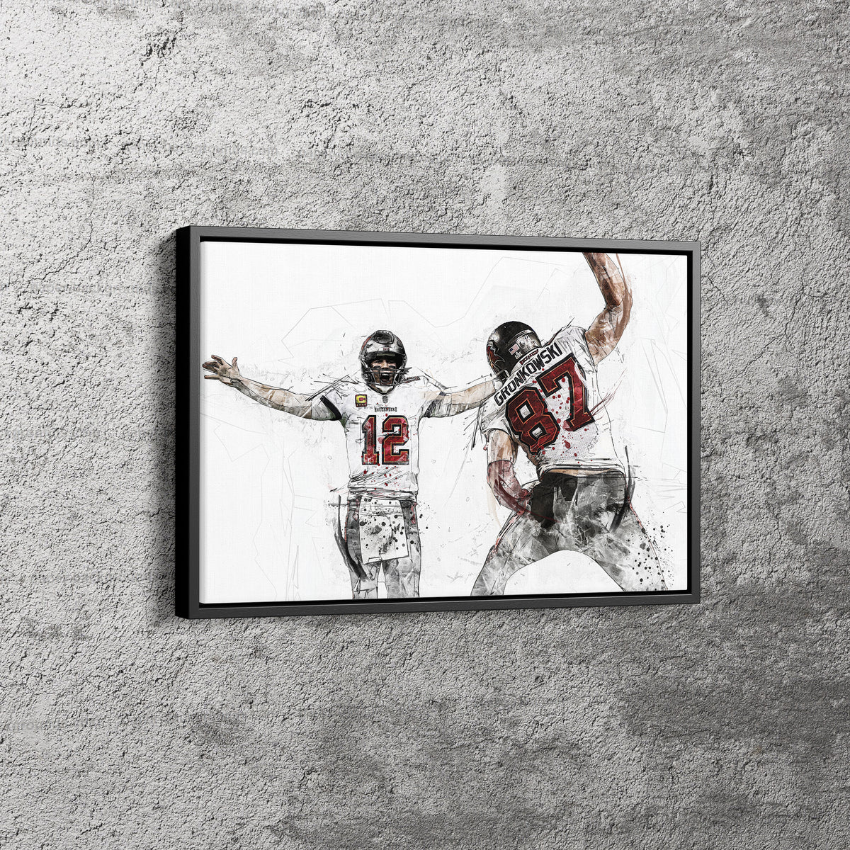 Tom Brady & Rob Gronkowski Tampa Bay Buccaneers 24.25'' x 35'' Framed  Players Only Poster