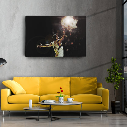 LeBron James Basketball Effect Canvas Wall Art – King’s Legacy Poster