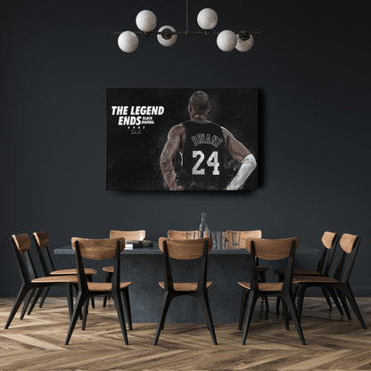 Kobe Bryant Black Mamba Legend Canvas Wall Art – NBA Basketball Star