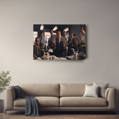 The Wolf of Wall Street 'Middle Finger' Poster – Canvas Print Wall Art Home Decor