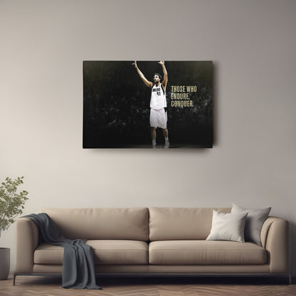 Dirk Nowitzki Basketball Quotes Canvas Wall Art – NBA Legend Poster