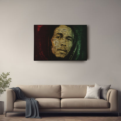 Bob Marley Canvas Wall Art – Music Legend Home Decor Print