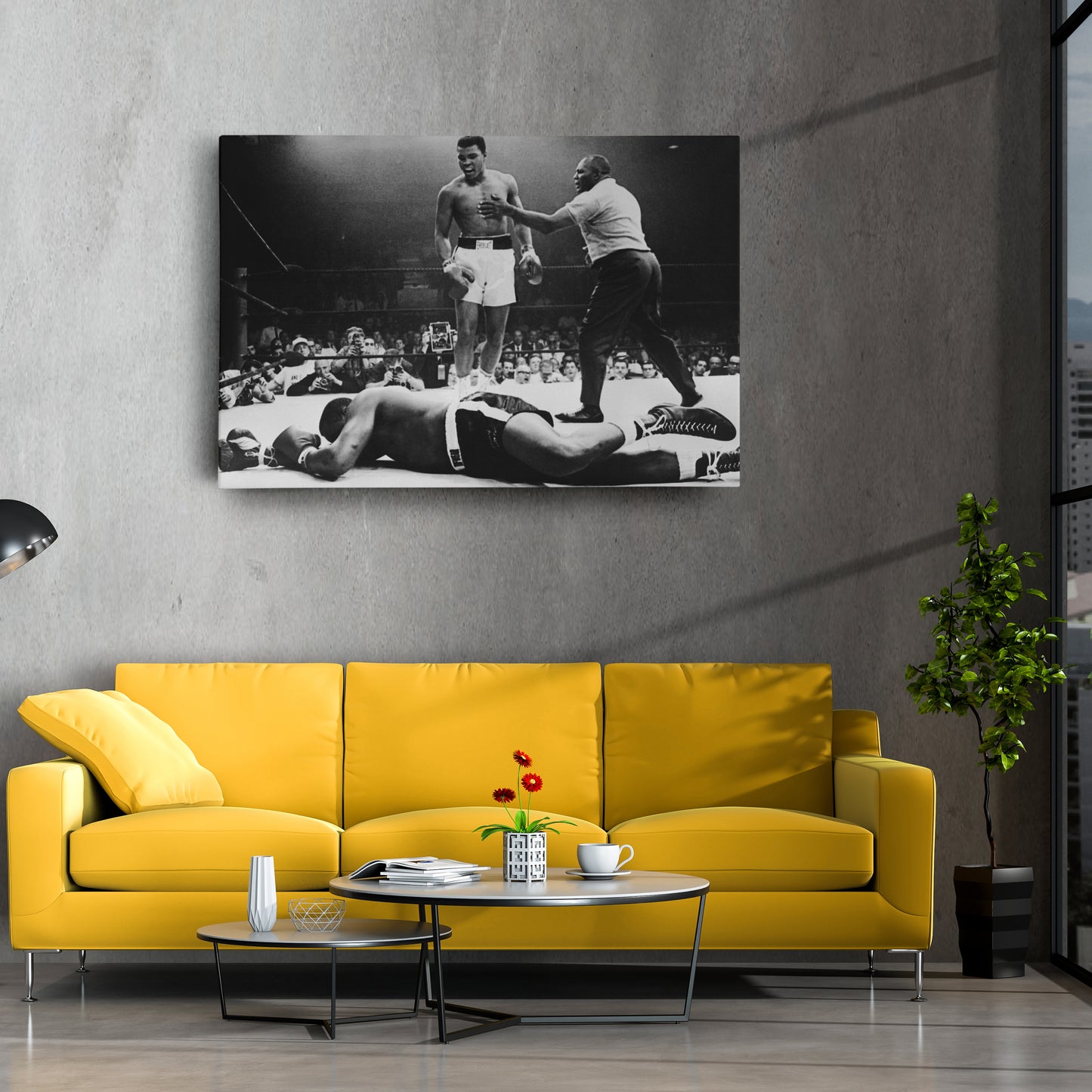 Muhammad Ali Knockout Canvas Wall Art – Boxing Champion Decor