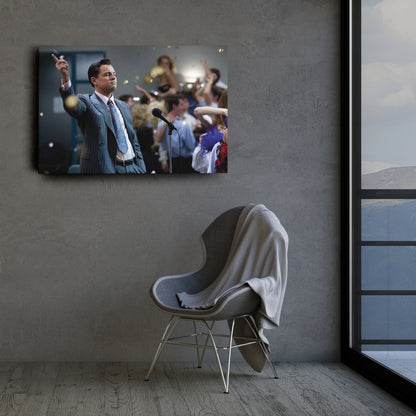 The Wolf of Wall Street Leonardo DiCaprio Canvas Wall Art – Legendary Movie Character Decor