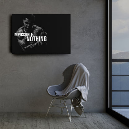 Muhammad Ali Boxing Quote Canvas Art – Iconic Fighter Decor