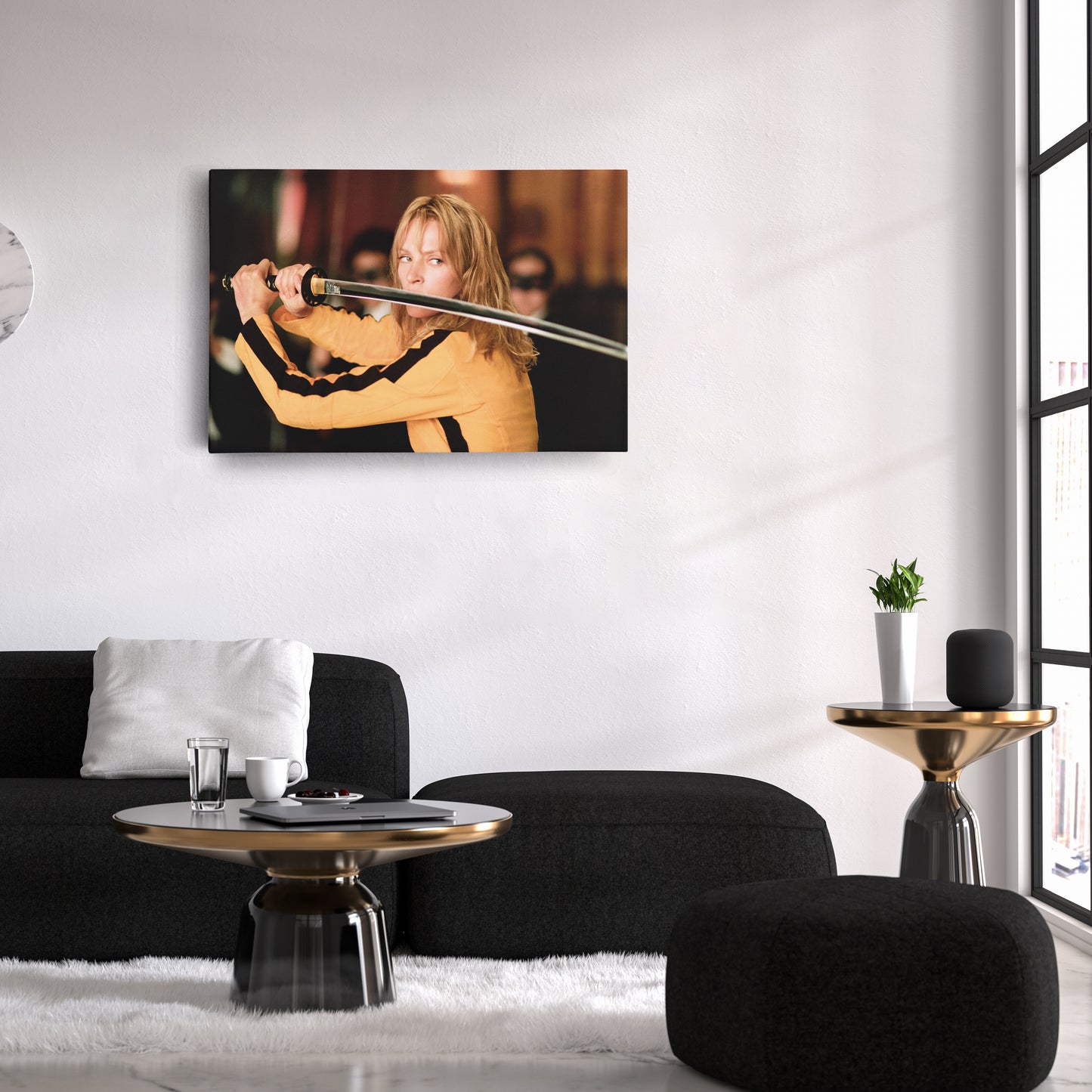 Kill Bill Uma Thurman Canvas Wall Art – Action Movie Decor