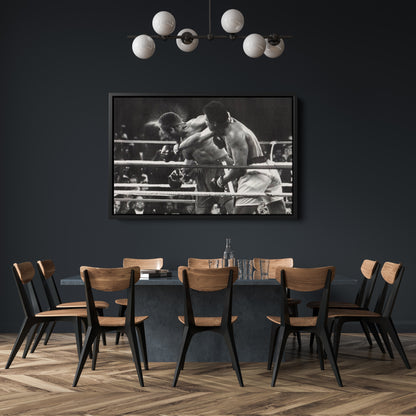 Muhammad Ali vs Joe Frazier Canvas Wall Art – Boxing Legends Decor