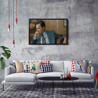 The Wolf of Wall Street Leo Fist Bite Canvas Wall Art – Iconic Movie Scene Decor