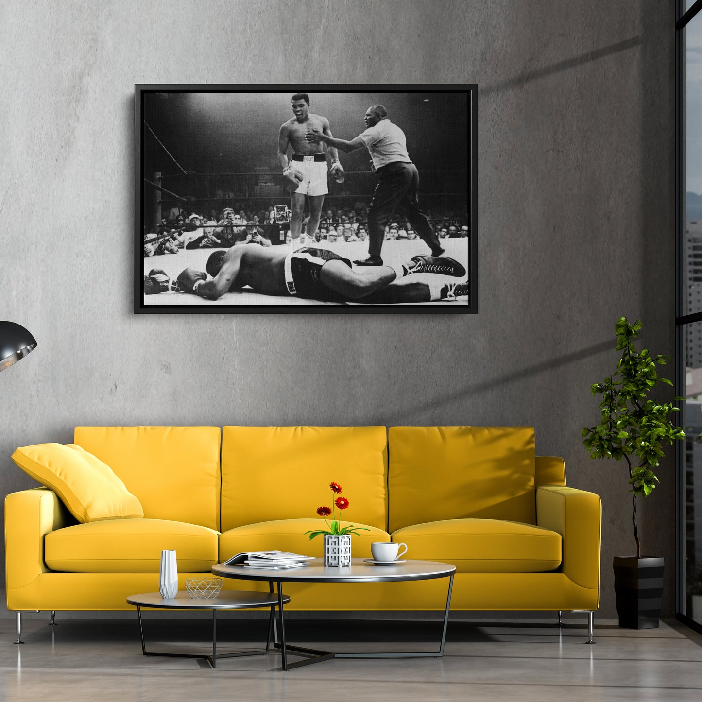 Muhammad Ali Knockout Canvas Wall Art – Boxing Champion Decor