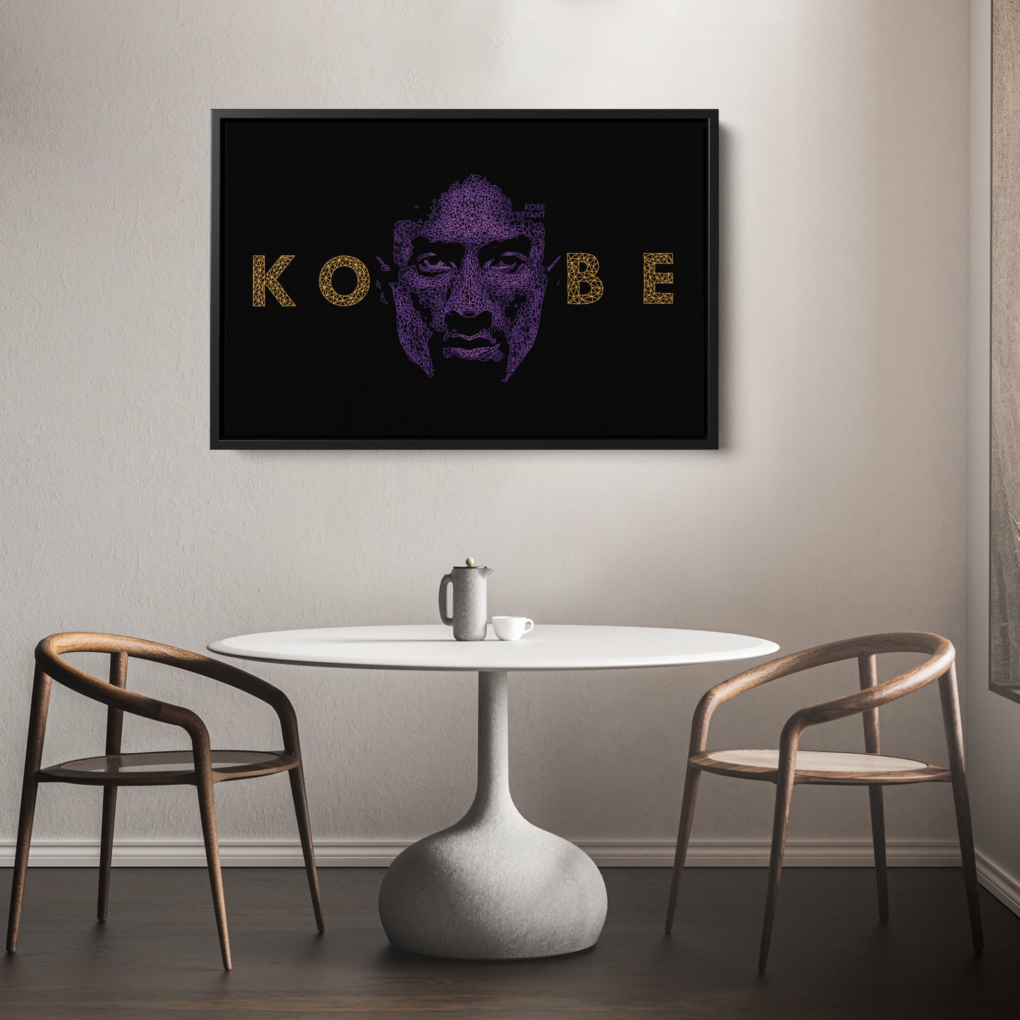 Kobe Bryant Graphical Effect Canvas Wall Art – Legendary Player Art