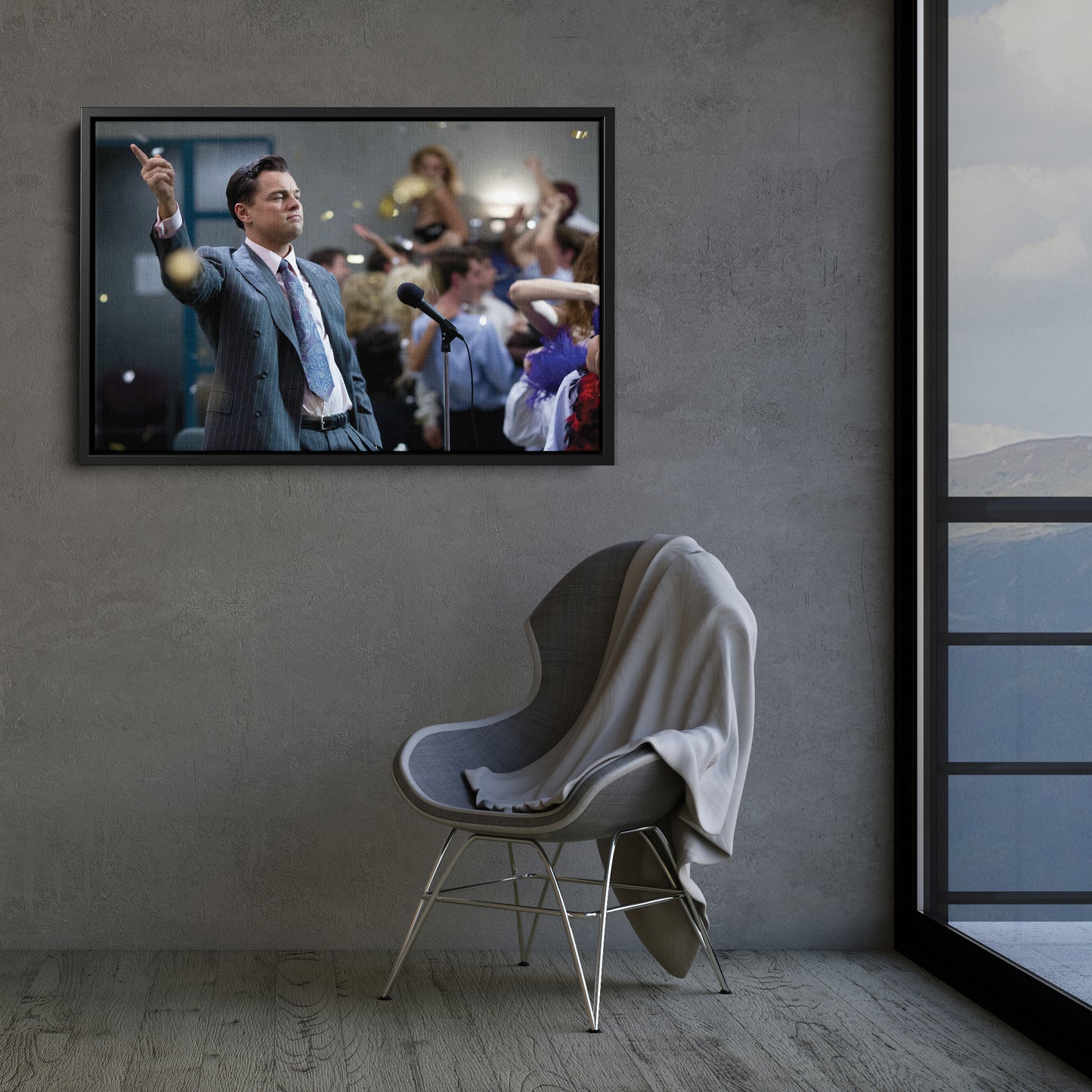 The Wolf of Wall Street Leonardo DiCaprio Canvas Wall Art – Legendary Movie Character Decor