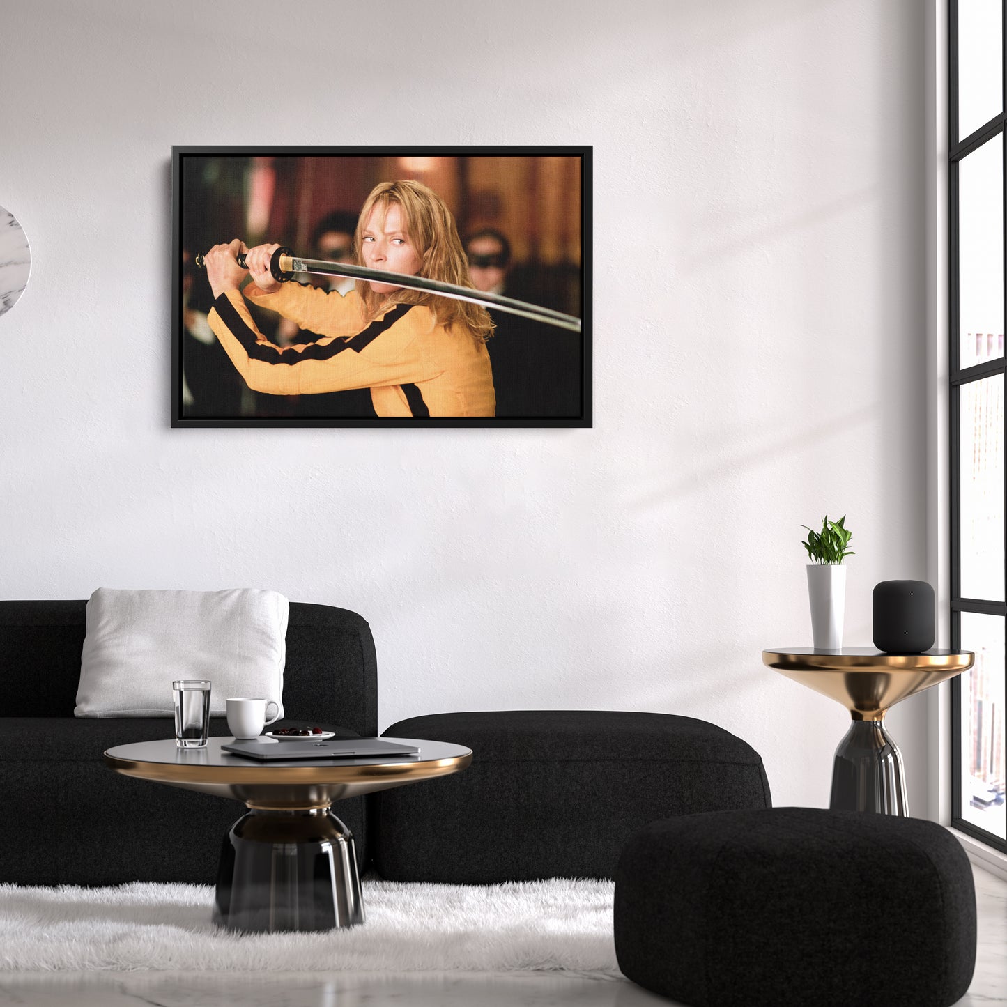 Kill Bill Uma Thurman Canvas Wall Art – Action Movie Decor