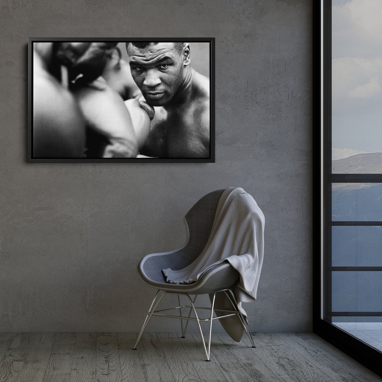 Mike Tyson Training Poster – Boxing Canvas Art Wall Decor