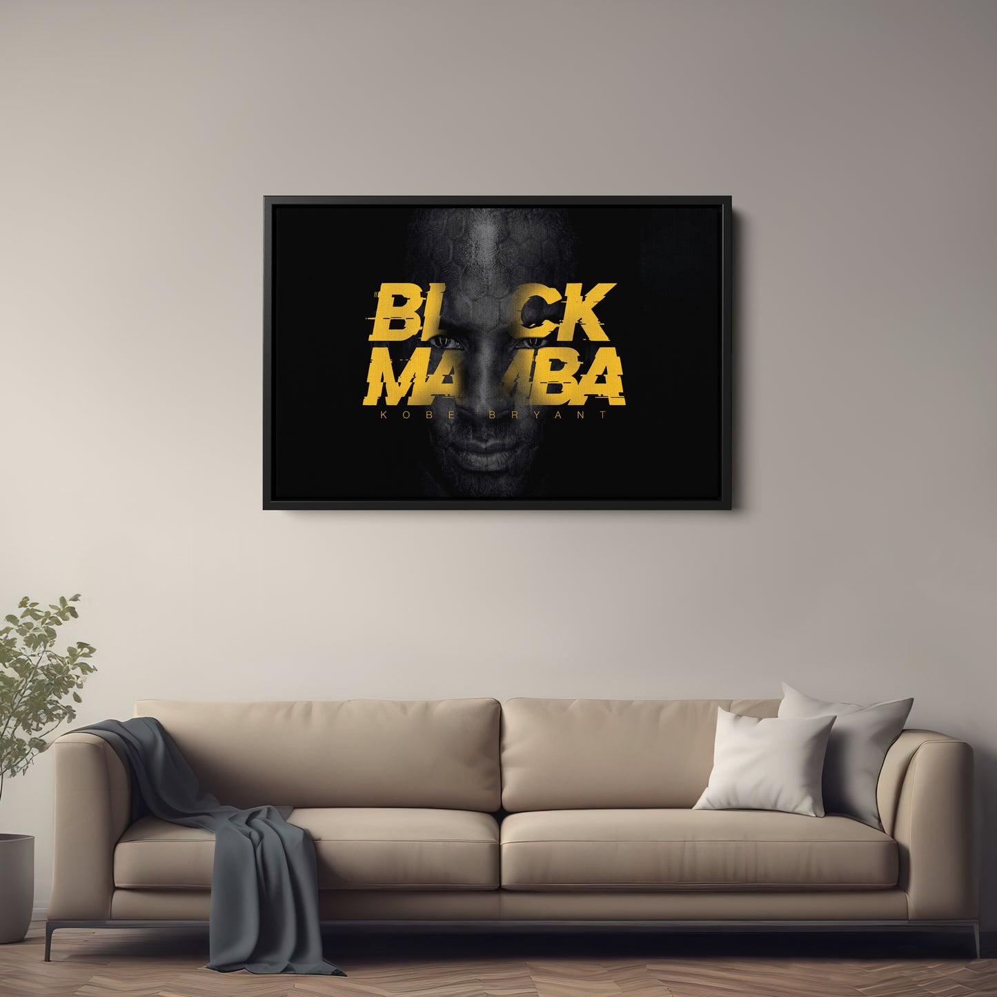 Kobe Bryant Black Mamba Forever Canvas Wall Art – Timeless Basketball Icon