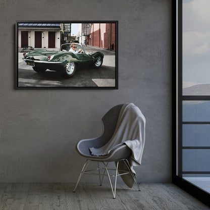 Steve McQueen Jaguar XKSS Canvas Wall Art – Iconic Car Decor