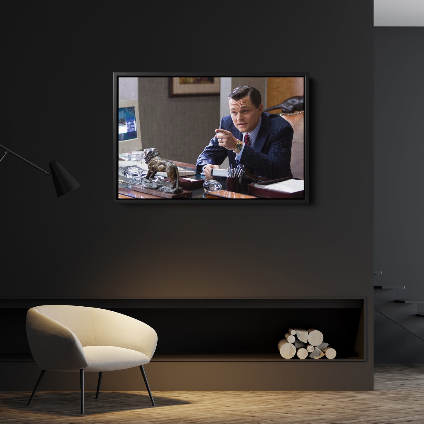 The Wolf of Wall Street Leonardo DiCaprio Movie Canvas Art – Timeless Cinematic Moment Decor