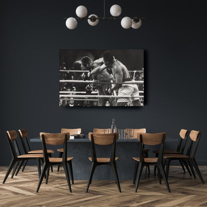 Muhammad Ali vs Joe Frazier Canvas Wall Art – Boxing Legends Decor