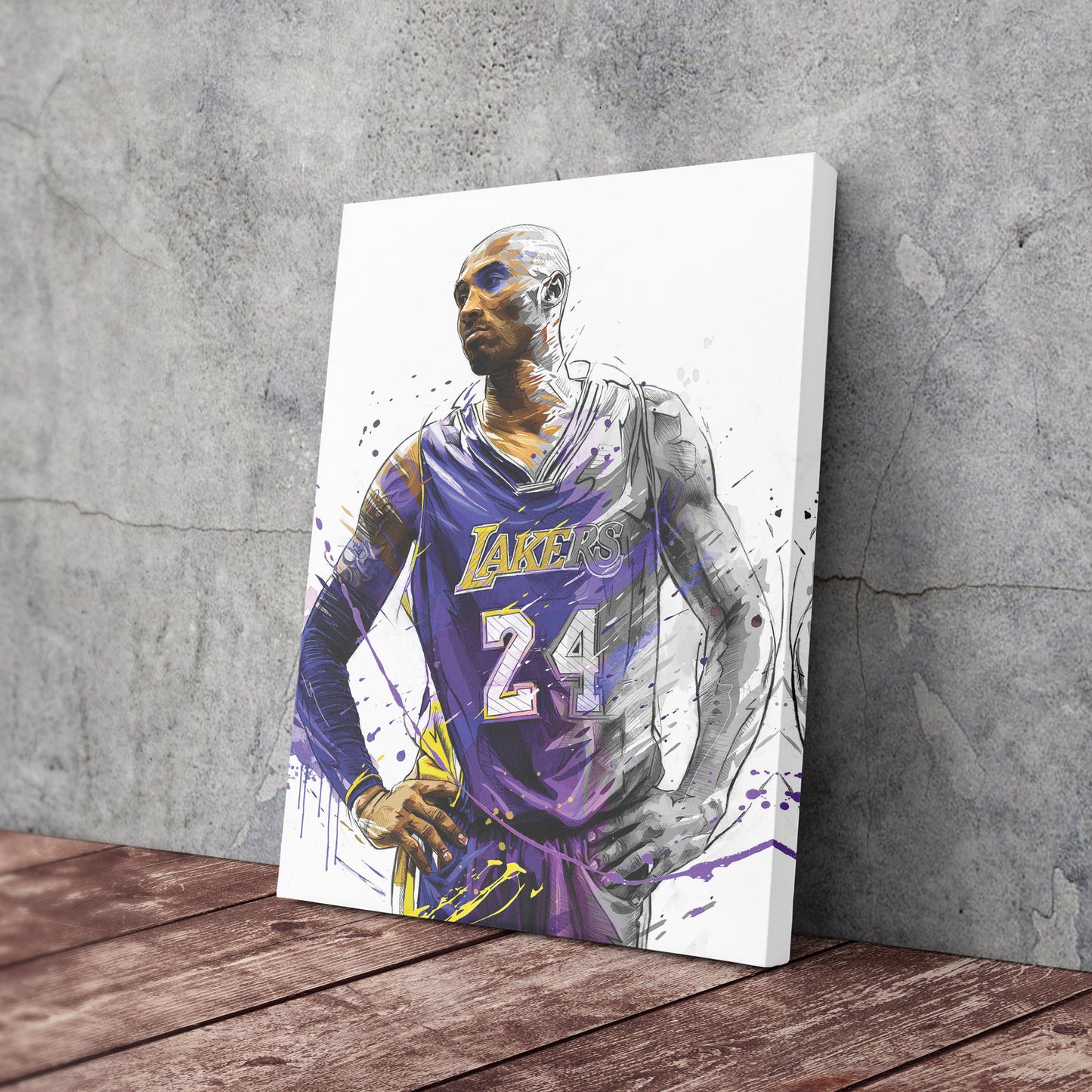 Kobe Bryant Basketball Player Poster Canvas Poster Wall Art Print Home Decor Framed Art