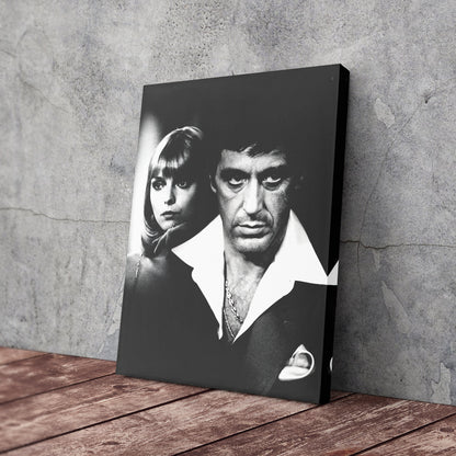 Scarface Poster Black and White Canvas Wall Art Home Decor Framed Art