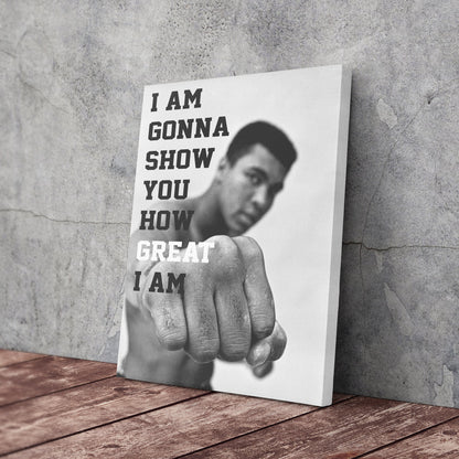 Muhammad Ali Quote Canvas Wall Art – Boxing Icon Decor