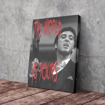 Scarface Tony Montana Quote Canvas Wall Art – Legendary Film Character Decor