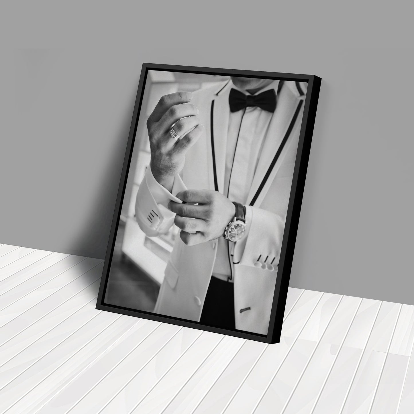 James Bond Black and White Movie Canvas Wall Art – Iconic Spy Print