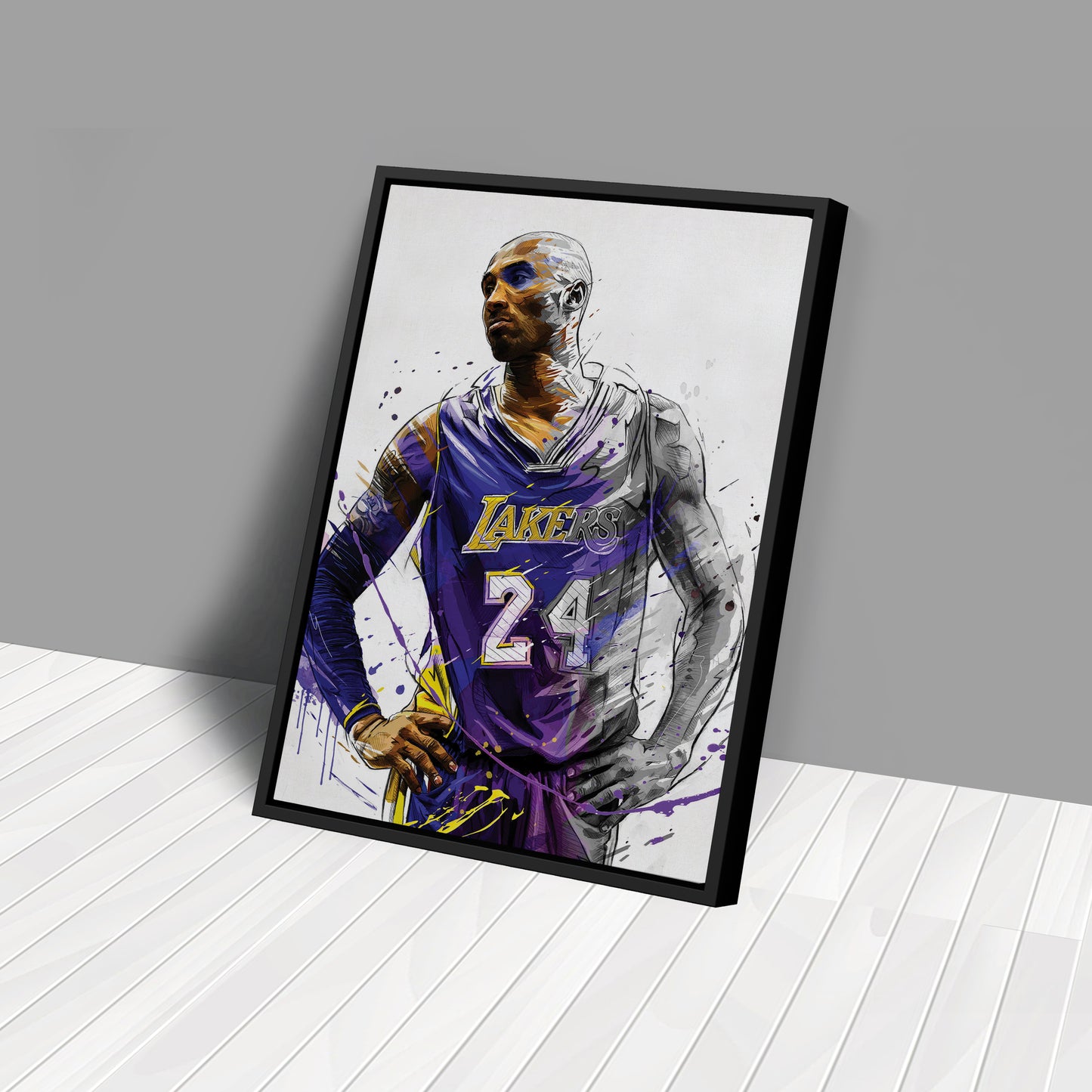 Kobe Bryant Basketball Player Poster Canvas Poster Wall Art Print Home Decor Framed Art