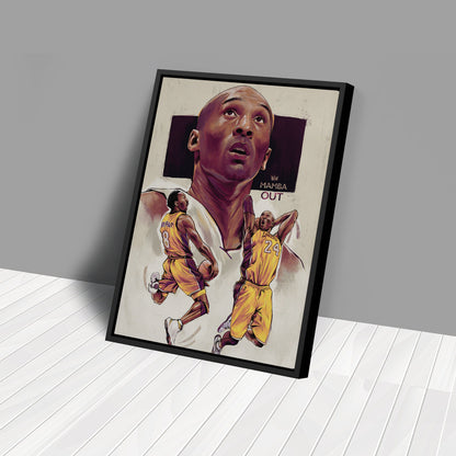 Mamba Out King Kobe Bryant Canvas Art – A Tribute to a Basketball Icon