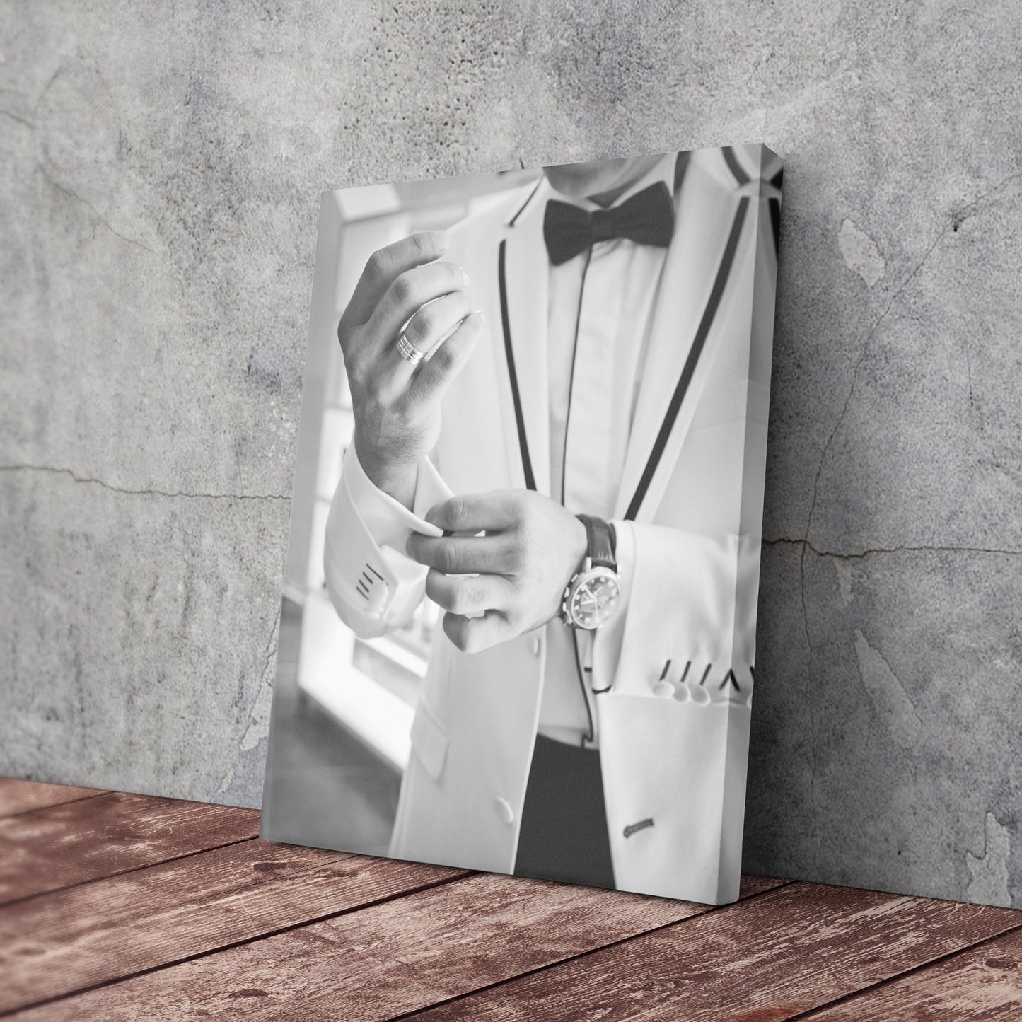 James Bond Black and White Movie Canvas Wall Art – Iconic Spy Print