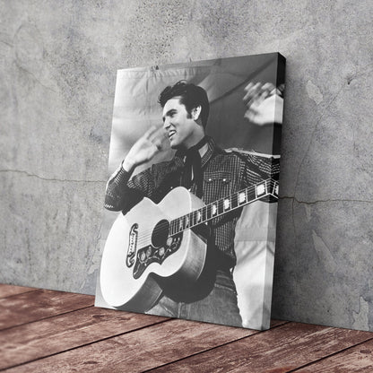 Elvis Presley Canvas Wall Art – Rock 'n' Roll Icon Home Decor Print