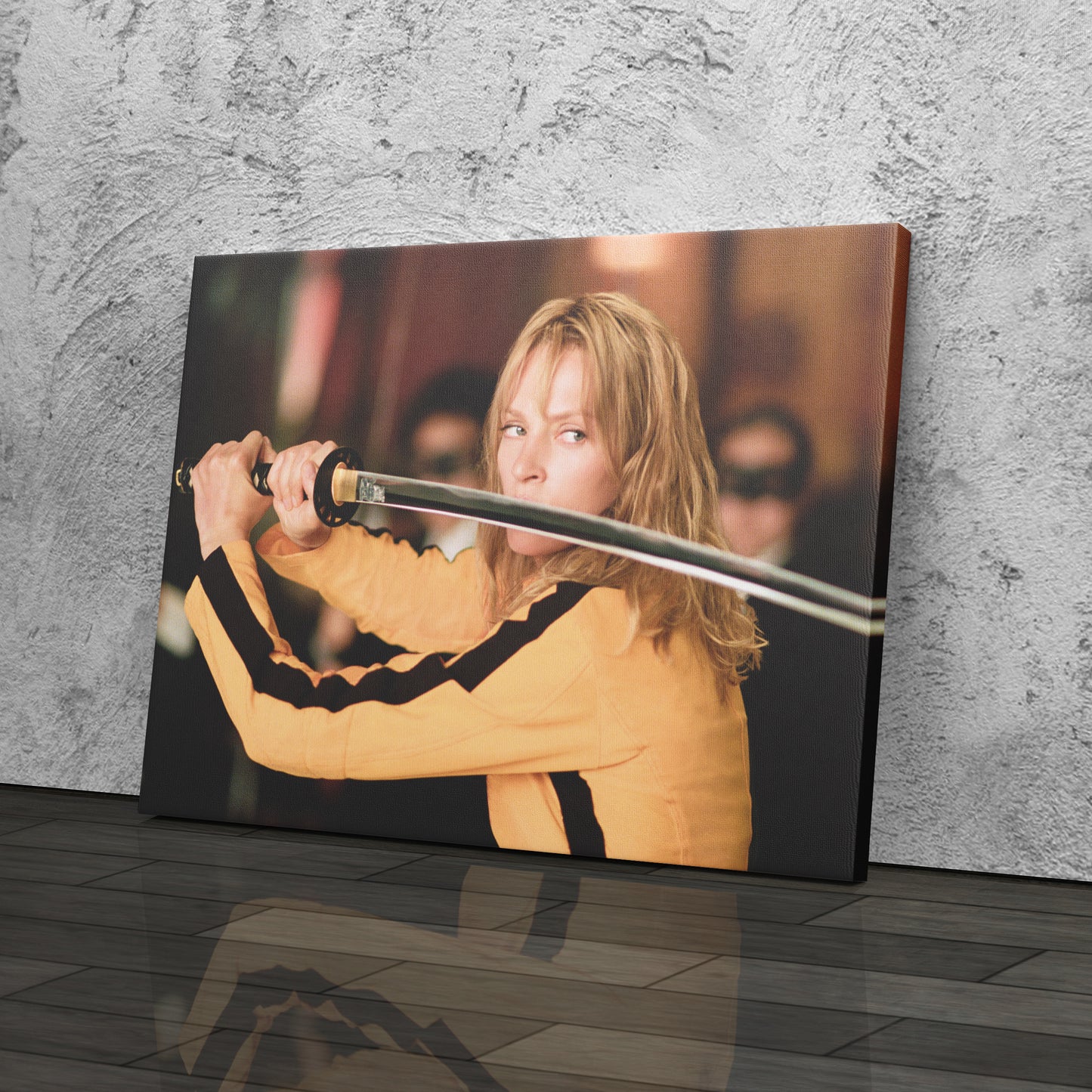 Kill Bill Uma Thurman Canvas Wall Art – Action Movie Decor