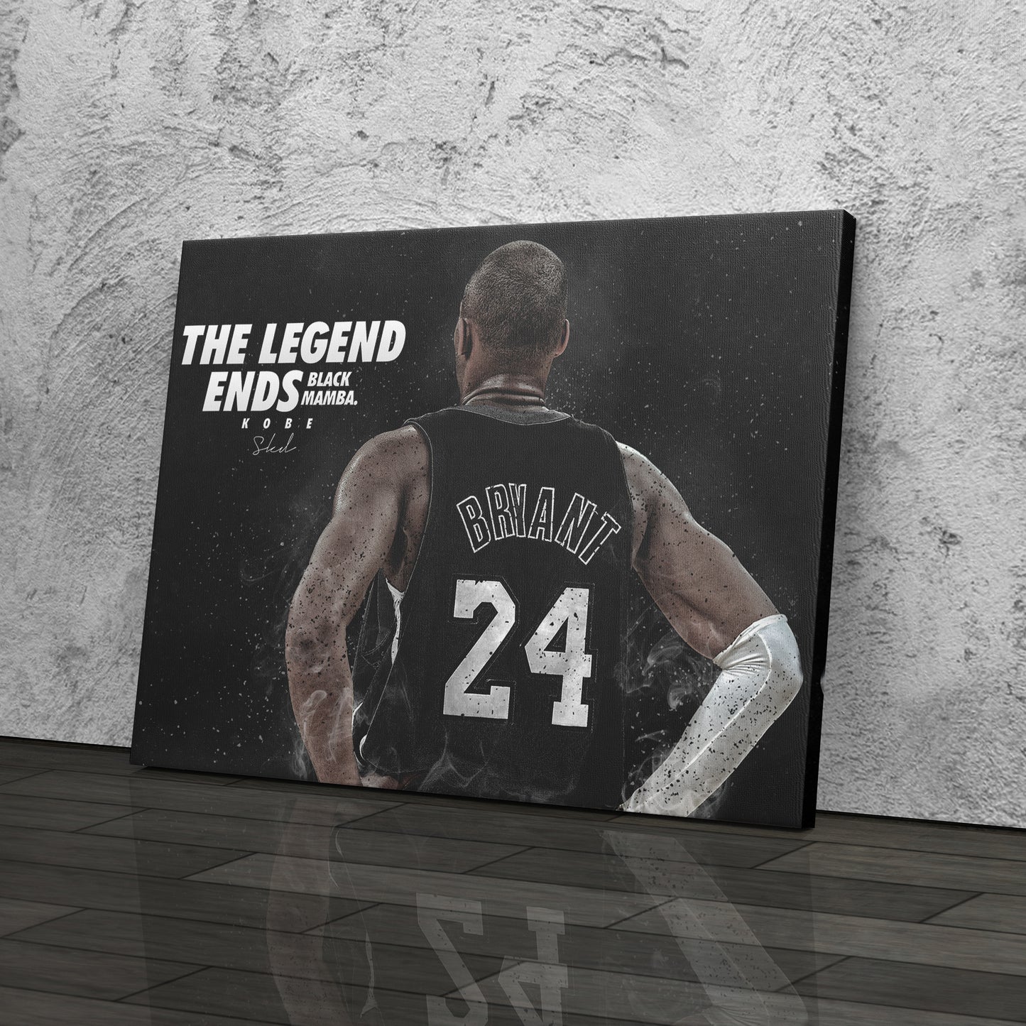 Kobe Bryant Black Mamba Legend Canvas Wall Art – NBA Basketball Star