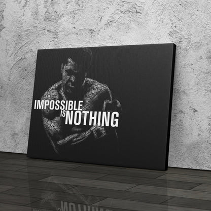 Muhammad Ali Boxing Quote Canvas Art – Iconic Fighter Decor