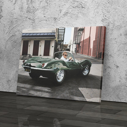 Steve McQueen Jaguar XKSS Canvas Wall Art – Iconic Car Decor