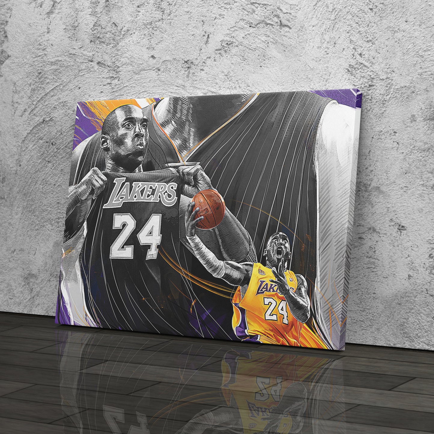 Kobe Bryant Lakers Canvas Wall Art – Mamba Mentality Home Decor