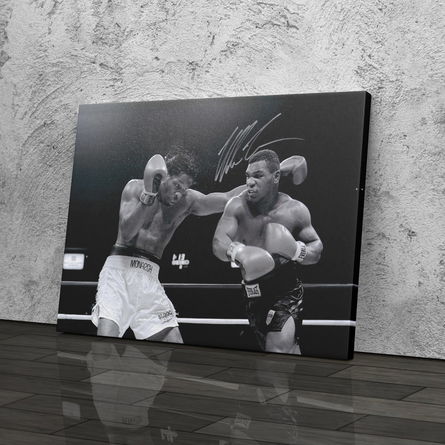 Mike Tyson Boxing Poster with Sign – Canvas Art Wall Decor