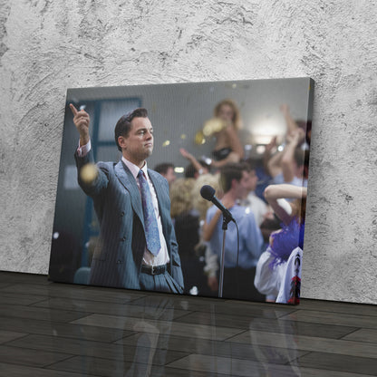 The Wolf of Wall Street Leonardo DiCaprio Canvas Wall Art – Legendary Movie Character Decor