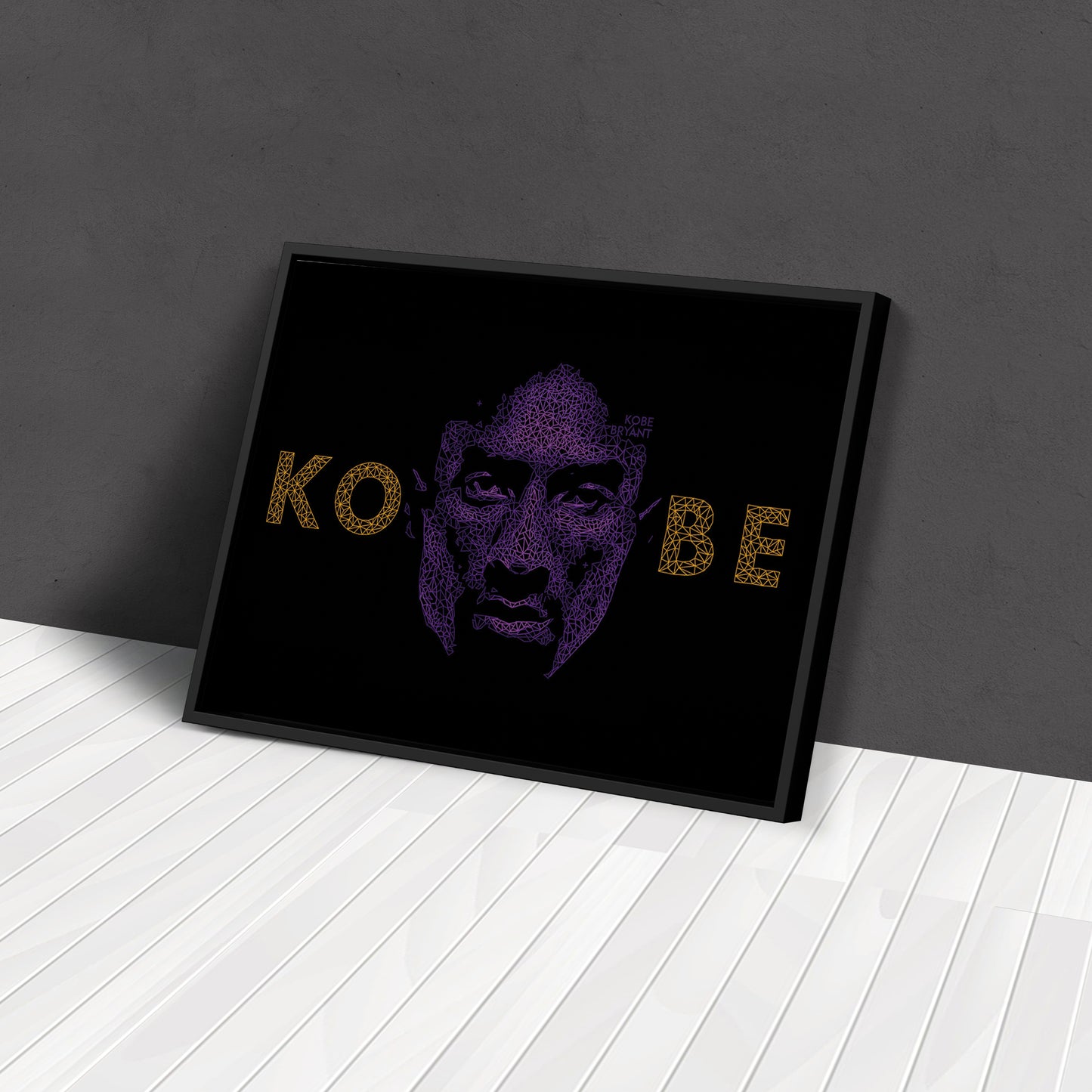 Kobe Bryant Graphical Effect Canvas Wall Art – Legendary Player Art