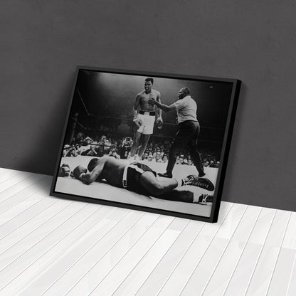 Muhammad Ali Knockout Canvas Wall Art – Boxing Champion Decor