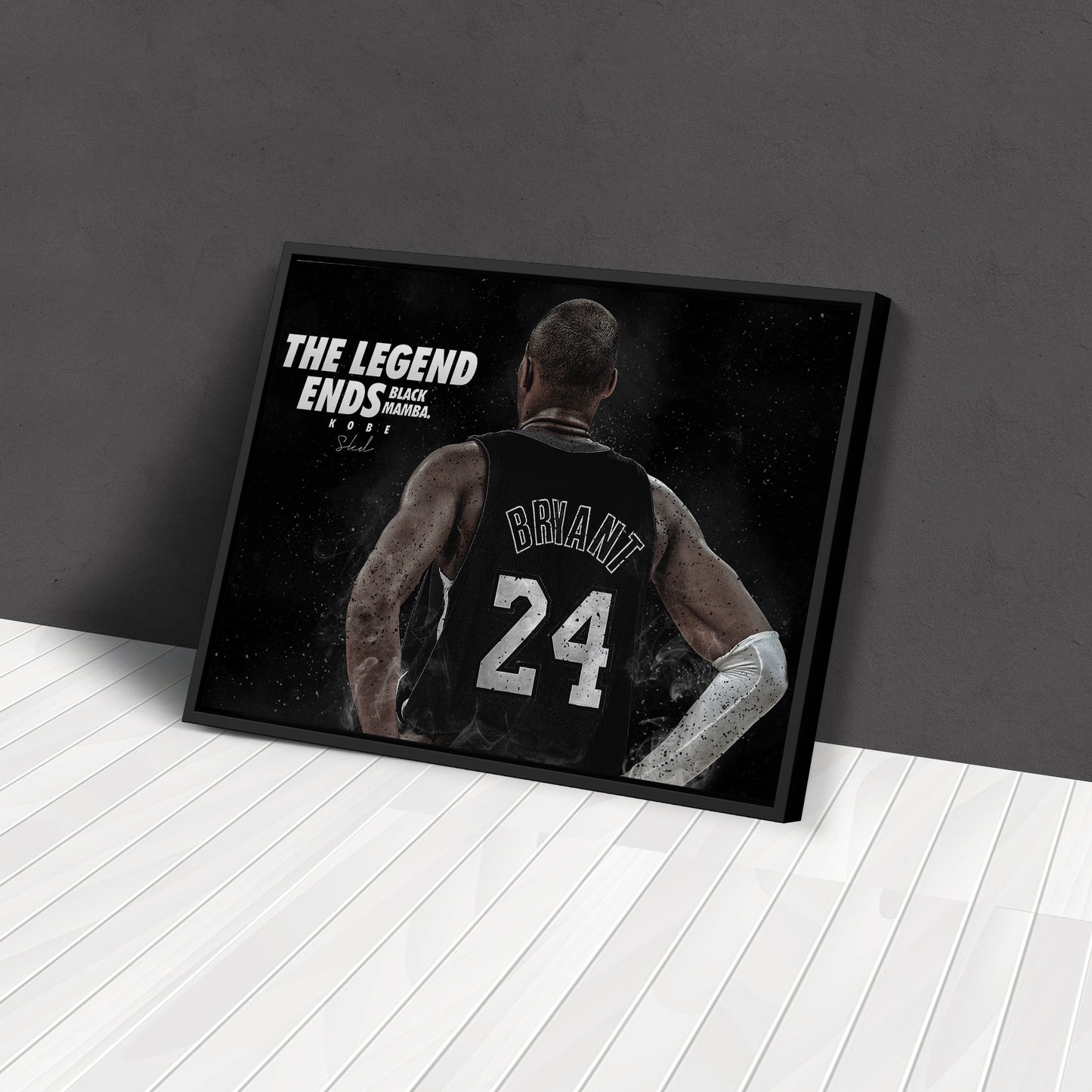 Kobe Bryant Black Mamba Legend Canvas Wall Art – NBA Basketball Star