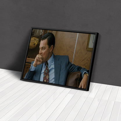 The Wolf of Wall Street Leo Fist Bite Canvas Wall Art – Iconic Movie Scene Decor