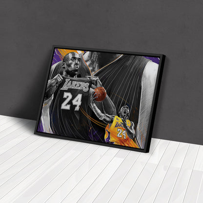 Kobe Bryant Lakers Canvas Wall Art – Mamba Mentality Home Decor