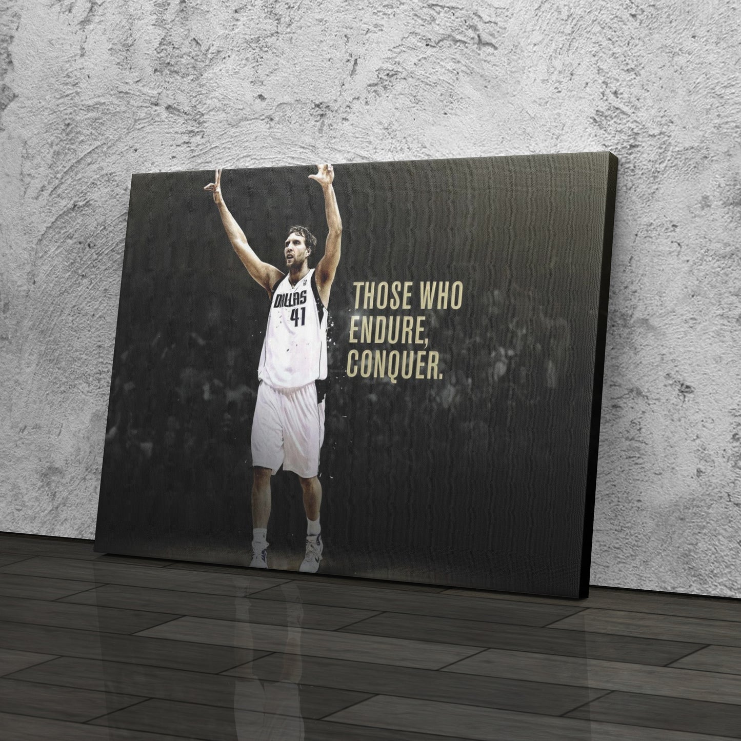 Dirk Nowitzki Basketball Quotes Canvas Wall Art – NBA Legend Poster