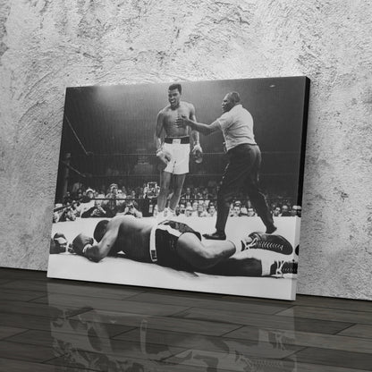 Muhammad Ali Knockout Canvas Wall Art – Boxing Champion Decor