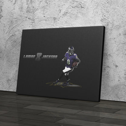 Lamar Jackson Baltimore Ravens Canvas Wall Art – MVP Football Star Poster