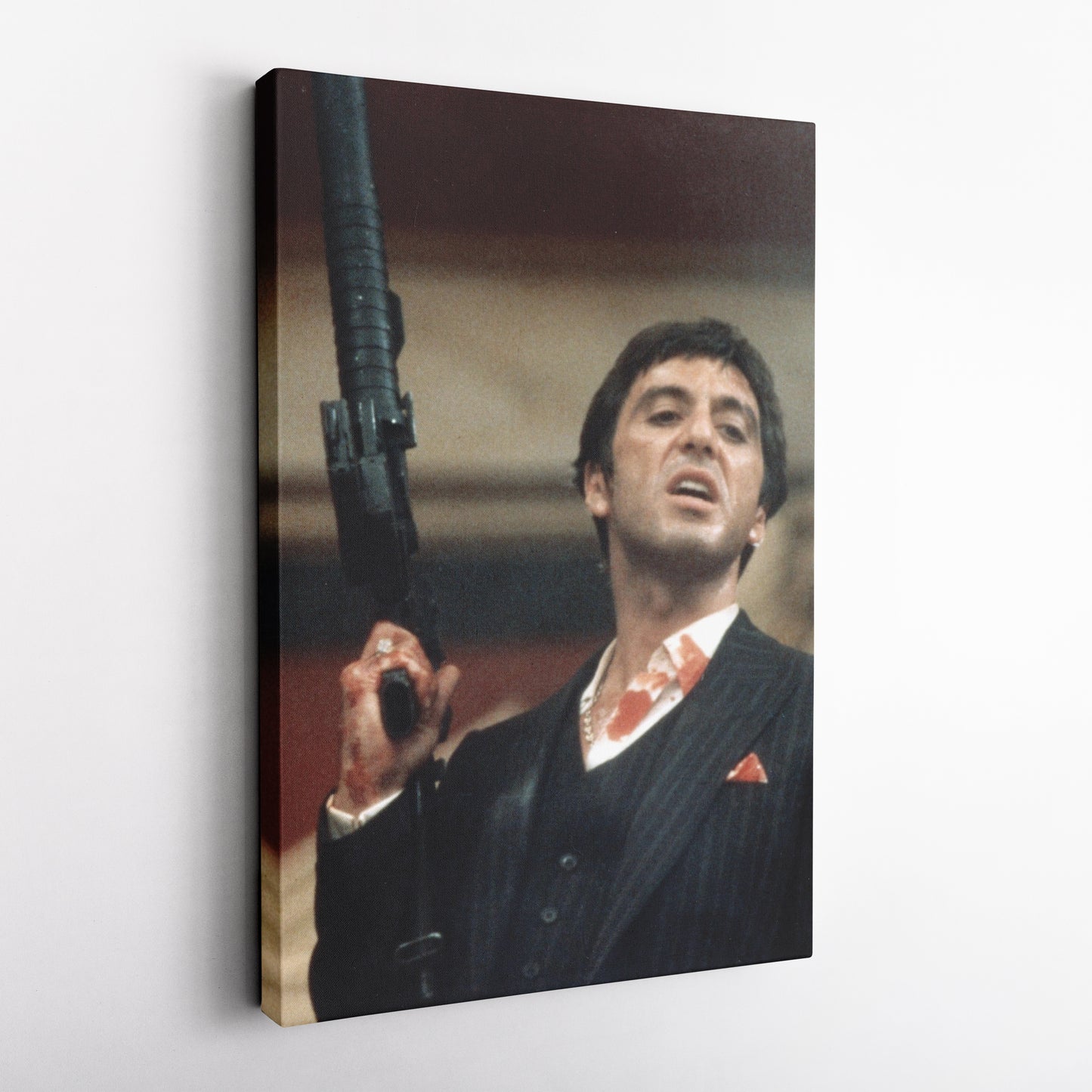 Scarface Poster – Al Pacino with Gun Canvas Wall Art Home Decor