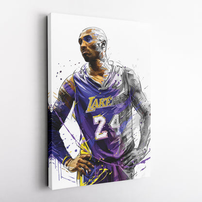 Kobe Bryant Basketball Player Poster Canvas Poster Wall Art Print Home Decor Framed Art