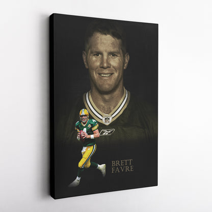 Brett Favre Green Bay Packers NFL Legend Canvas Wall Art – Football Art