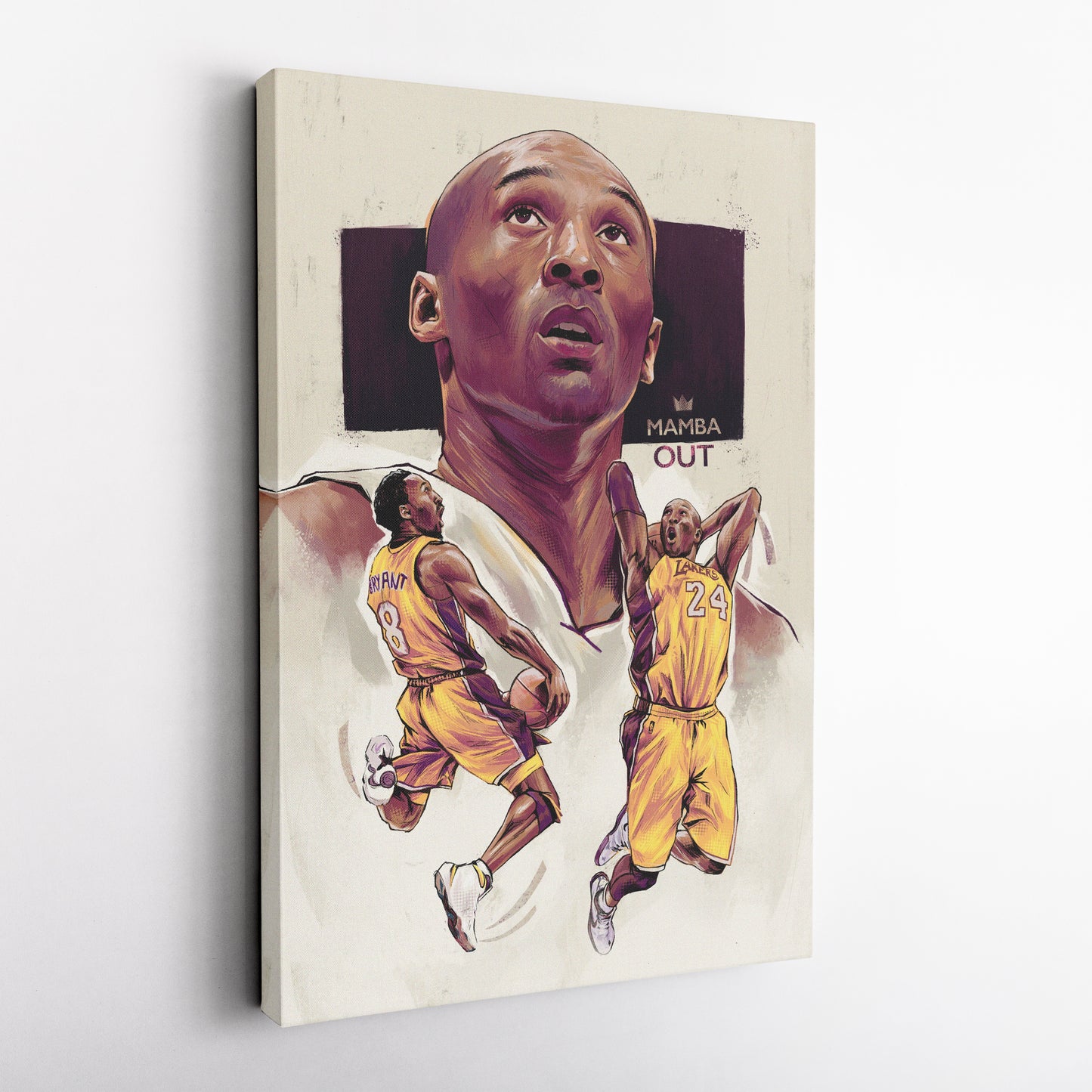 Mamba Out King Kobe Bryant Canvas Art – A Tribute to a Basketball Icon